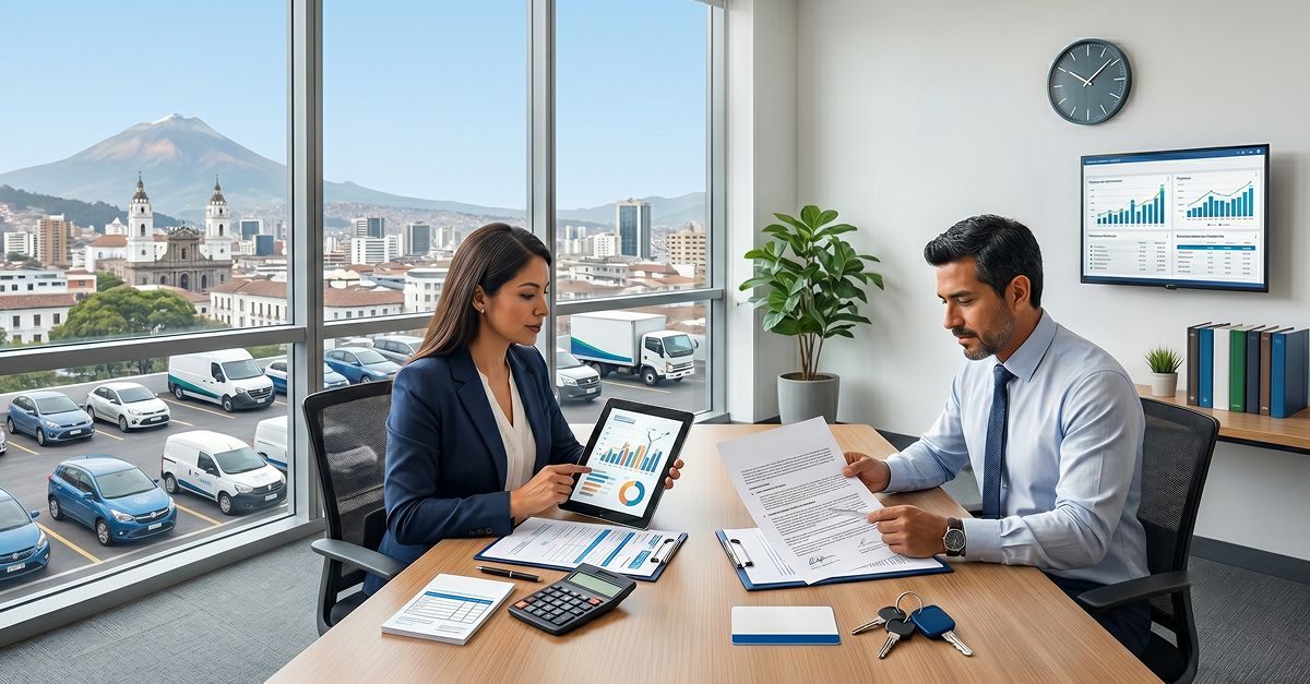 Equipo contable revisando la retención en la fuente y la deducibilidad del canon de renting empresarial.
